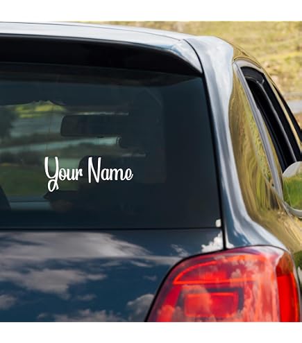 Custom Instagram Name Decal – 10 Letters, White Vinyl, Car Window Windshield Sticker, Made In USA