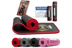 ‎NEOLYMP NEOLYMP extra dicke und rutschfeste Fitnessmatte mit Fitness E-Book und Tragegurt - Pilatesmatte, Yoga Matte, Sportmatte, Gymnastikmatte, Trainingsmatte