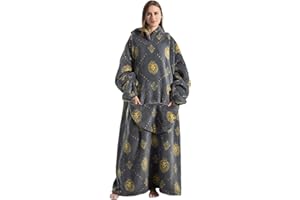 Kuceng Hoodie Decke mit Ärmeln Extra Lang,Übergroße Hoodie Sweatshirt mit Kaputze, Super Weich Kuscheldecke, Flanell Tragbare Decke zum Anziehen als Geschenke Für Herren Damen Erwachsene