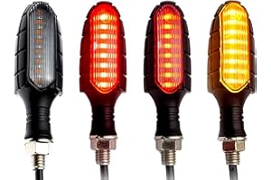 Alchemy Parts Sequential LED Indicators for Cafe Racer Scrambler Sports Adventure Touring Bikes Streetfighter Motorbike (Type 5312-2)