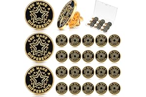 Dilunave 24 Pcs Employee of the Month Lapel Pin Employee Star Recognition Pins Staff of the Month Badge Appreciation Gifts or Award Employees Staff Team Gift Coworkers Reward