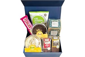GENERIC Vegan And Gluten Free Hamper – Afternoon Tea Gift Basket (7Pcs) - Luxury Cakes, Tarts, Chocolate Treats and Tea Gifts | Free From Cakes Selection For Women and Men on Any Occasion