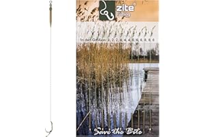 Zite Fishing Carp Boilie Bait Rig Set - Gancho de Pesca de línea Trenzada Giratorio - 10 Piezas #2-10