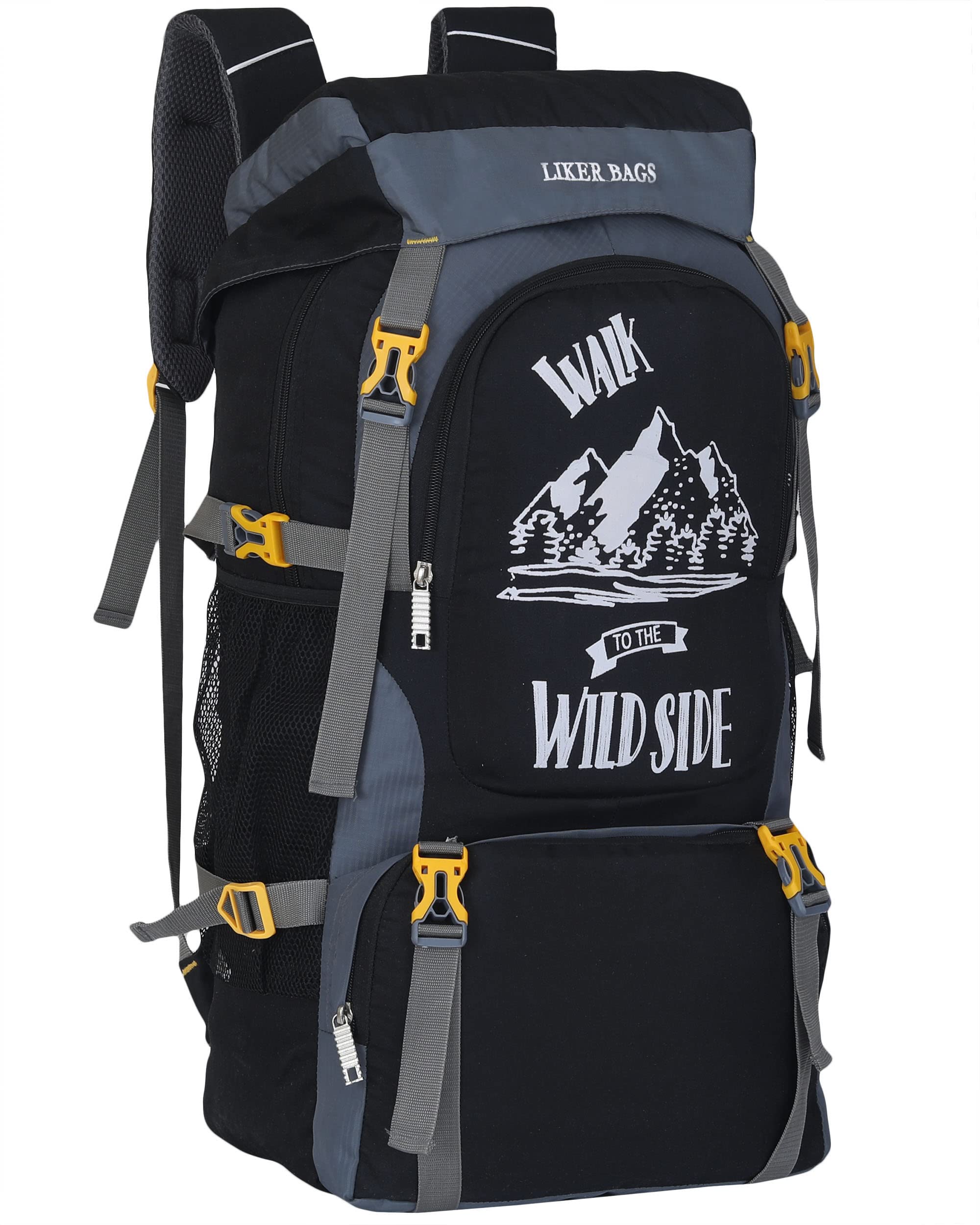 Liker Bag 65L for Trekking, Hikking, Camping, Travelling, Sport Camp With Strong Compression Straps/Water Bottle Compartment.