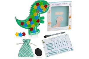 BRIGHTZEN Reward Chart Dinosaur Reward Jar for Kids, Potty Training Reward Chart Toddler Boys/Girls, Behaviour Charts for Children, Toilet Training Reward Chart, Magnetic Reward Jars Classroom, Star Chart