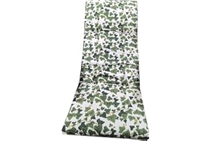 DABUTY ONLINE, S.L. Cojín Colchon Tumbona Acolchada de Rayas 180 x 55 X 8 cm Texturas Rojo, Verde, Amarillo, Azul (Hojas Pequeñas)