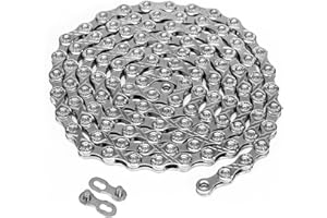 Hycline Bike Chain 9-Speed, 116 Links Bicycle Chain 1/2 x 11/128 Inch, Special forging steel for Road Mountain Racing Cycling - Silver