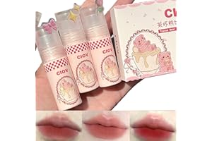 BEKOEEN 3Pezzi Teacup Bear Velvet Gloss Labbra Set, impermeabile Matte Lucidalabbra Bambina, set di rossetti a lunga tenuta, Smooth Korean Lip Mud Lip Stains Makeup Set