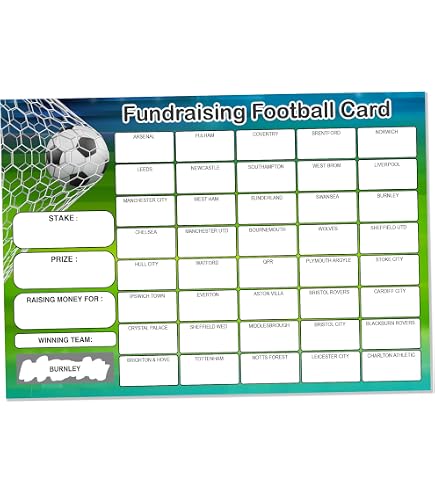 Football Scratch Charity Cards For Fundraising - 30 Team Bus Stops, 100 Cards