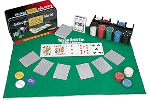 Relaxdays Jeu de poker pro Avec 200 jetons de poker, 2 jeux de cartes, jeton de donneur, jetons blinds, ambiance casino, instructions de jeu (langue française non garantie)