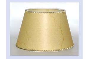 Paolo Rossi paralume modello impero in materiale tipo pergamena venata con rifinitura oro antico - produzione propria, Made in Italy (modello impero, diametro 30)