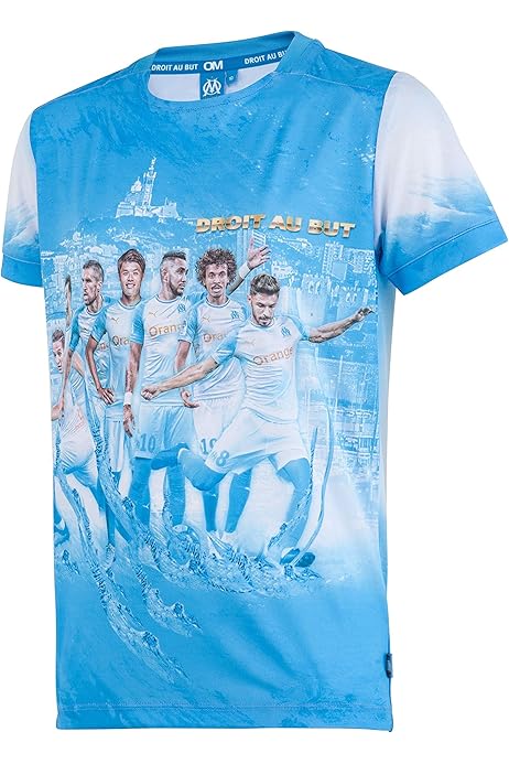 Maillot Om Enfant T-shirt Olympique De Marseille - Collection Officielle - Taille Enfant Fille - 100% Coton Junior INTERSPORT - 10
