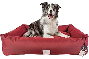 Ligo Buddy - Cuccia per cani Lettino per cani idrorepellente antigraffio,realizzata in Italia.Cuscino per Cane tessuto impermeabile e robusto per interno ed esterno.(M/L: 85 X 70 cm, BORDEAUX)