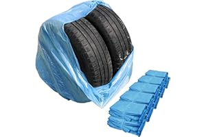 Stix Automotive Equipment Sacchetti per pneumatici - 200 pezzi - 100x100cm - Sacchetti in LDPE - blu