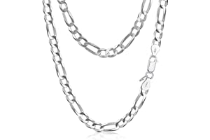 Amberta Chaîne Maille Figaro pour Homme en Argent 925/1000