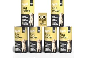 Wkłady wałków do kłaczków – 600 arkuszy – kompatybilne z Tydi, PetLovers, Mr.Siga, Melerio, Azecat i wieloma innymi wałkami do kłaczków, 100 arkuszy w jednym z lepkich wałków, wałek do sierści