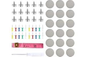 NVIYAM 90 Pieza Chinchetas Techo Coche Botones para Reparar Hebillas Juego de Reparación de Techo de Auto Grapas Techo Coche Gris Tornillo de Reparación Techo Coche con1 Destornillador 1 Cinta Métrica