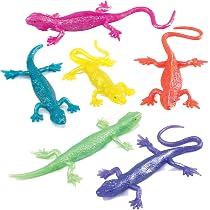 12x Glibber-Eidechsen Spielpackung – Dehnbare Eidechsen 11 Cm, Für Kindergeburtstag & Gastgeschenke