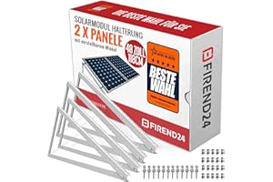 FIREND 4x Solarmodul Halterung 1180mm Set für 2 Solarpanels Solarmodul Flachdach Aufständerung Photovoltaik Universal Balkonkraftwerk Robuste Wand Flachdachmontage, Wetterbeständig, PV Module