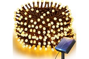 btfarm Solar Lights Outdoor Garden String, 6M/20FT 60 LED Fairy Lights Solar Powered Waterproof, Solar Tree Lights for Terrace Patio Yard Party Christmas Decorations, Warm White