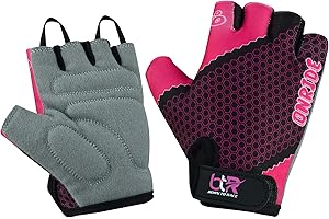 BTR Born To Race Kids Cycling Gloves Half Finger Boys Girls Children Scooter BMX Bike Cycle Fingerless Bicycle Riding Mitts Gloves