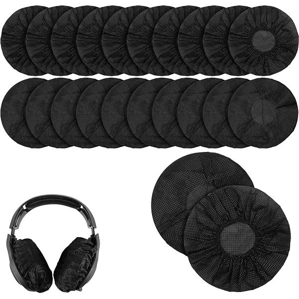 6er-Set Kopfhörer-Schutzhüllen: Dehnbare Ohrpolster-Überzüge Für Gaming & Fitness (9–11 Cm, Schwarz) – Waschbar & Atmungsaktiv