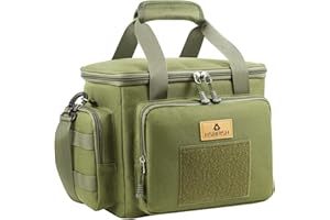 HSHRISH Lunch Bag for Men, Tactical Cooler Bag, Reusable Waterproof Leakproof Insulated Lunch Box for Adults Men Work Picnic Outdoor Camping Day Trips Fishing, 13L Army Green