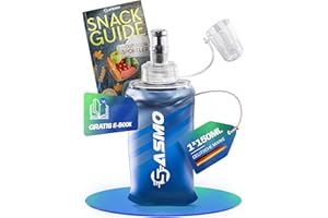 SASMO Sports Soft Flask bez BPA i ultralekka | Składana butelka do biegania, jazdy na rowerze i aktywności na świeżym powietrzu | Miękka, składana butelka 500 ml