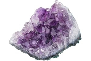 mookaitedecor Natural Amethyst Healing Crystal Cluster Specimen Rock Mineral, Reiki Energy Gemstone Raw Rough Purple Amethyst Crystal Gift Meditation Spiritual Purple Room Decor(200-300g), 65-85mm
