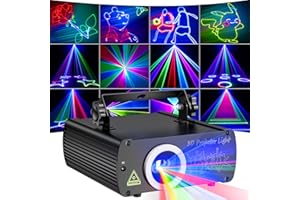 Ehaho Party Disco Lights L2600 | 3D RGB Animation Dj Lights with Music Sound Activated | Disco Lights for Parties mit DMX 512 Controller | Stage Lighting for Parties Nightclub Live Show Halloween