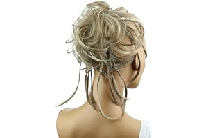 ‎CAISHA CAISHA XXL Haarteil Haargummi Daisy Dutt Hochsteckfrisuren Mit Geflochtenen Zöpfen Gewellt Kunstfaser Hitzebeständig DM17cm Dunkel Blond Mix G25D