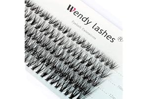 WENDY LASHES Indywidualne Rzęsy Klastra D Curl 0.07mm Mieszane 8/40/12/14/16mm 40 Korzeni Klastra Przedłużanie Rzęs Szczepienie Klastra Indywidualne Rzęsy Rosyjskie Diy Rzęsy W Domu(40P-0.07-D-MIX8-16)