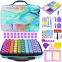 Kit Diamond Painting ARTDOT - 30 Contenitori, Penna Multi-punta, Etichette, Per Organizzare Perline E Accessori - Foto 5