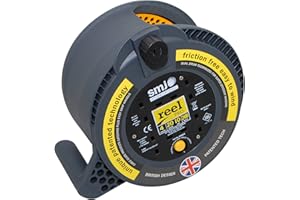 SMJ Electrical RP2010 Cable Reel, 2400 W, Black/Yellow