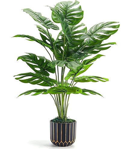 2 Pièces Plantes Artificielles Interieur, 37cm Plastique Fausse Plante