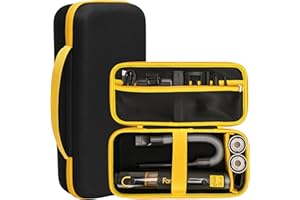 CROTIRAD Hard Case for Fanttik Slim V8 APEX/V8 Mate, Slim V10 APEX/V10 Mate Car Vacuum, Storage Organizer for Fantik V8/V10 Cordless Car Vacuum Accessories, Black