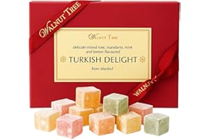 Walnut Tree Turkish Delight Selection 350g – Authentic Sweets from Istanbul – Handpacked in the UK –Traditional Lokum Gift Box – Premium Dessert Treat – Luxury Present for All Occasions 350g