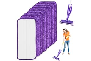 VILIDA 8 Pack for Flash Power Mop Refill Pads Kit, Reusable Spray Microfibre Mop Replacement Pads, for Flash Speed Refill Pads, for Wet Dry Floor, CleaningHardwood Laminate Floor