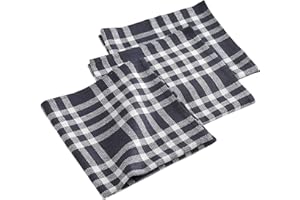 DOUCEUR D'INTÉRIEUR Suavidad Interior, 3 servilletas (45 x 45 cm) Traditio Negro, Algodón Tejido