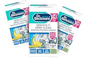 Dr. Beckmann Service it Deep Clean Washing Machine Cleaner, Removes 99,99 percent of bacteria and fungi and viruses, eliminates bad odours, Pack of 3 x 250 g