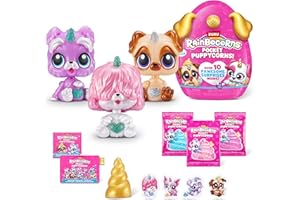 Rainbocorns Pocket Puppycorns Series 1, Surprise Toy Puppy Collectible, Miniature Puppy Figurine, Cute Puppy Toy (3 Pack)