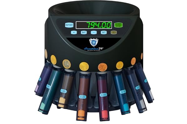Compteur Compteuse de pièces de monnaie BBB avec dispositif de rangement de Securina24®