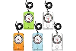 Starvortex 5 Brújulas, Brújulas de Supervivencia Multifunción, Brújula de Orientación con Cordón Ajustable, Brújula con Lupa para Lectura de Mapas, Para Senderismo, Camping, Supervivencia y Navegación