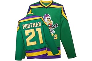 TRIVINKIN Mighty Ducks Jersey Movie Eishockey Trikot S-XXL Charlie Conway #96 Adam Banks #99 90S Hip Hop Kleidung für Party