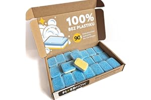 FixedNow 90 x Eko Tabletki do Zmywarki bez Plastiku Zapas Trójwarstwowych Tabletek do Zmywarki o Zapachu Cytrynowym tabletki do mycia naczyń w zmywarce