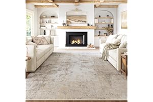 ‎HUGEAR Waschbare Teppiche Gegend Teppich 240 X 300cm Beige Grau Modern Abstrakt Wohnzimmer Schlafzimmer Teppisch Groß rutschfest Kurzflor Weich Rugs for Living Room Carpet for Esszimmer Büro