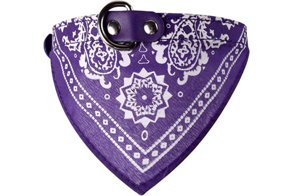 Boodtag Bandana Chien Echarpe Foulard Col Triangle Collier Réglable Motif Paisley pour Chiot Chat Animal de Compagnie