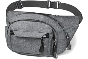 GRACETOP Marsupio Donna Running Outdoor Marsupio Unisex con 4 Zip, Marsupio in Tessuto Oxford Impermeabile per Ciclismo Running Escursionismo Campeggio