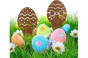 FHzytg 2 Stück Osterdeko Gartenstecker Ostern Oster Deko Rost, Rost Deko Ostereier Deko Rost Ostern Deko Rost, Gartenstecker Rost Osterdeko aus Metall Ostereier Gartenstecker für Frühling Deko