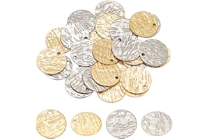 UNICRAFTALE Redondos Planos de Diámetro, Colgantes de Acero Inoxidable Chapados En Iones para Hacer Joyas, Colgantes Colgantes Hechos A Mano, Colgantes